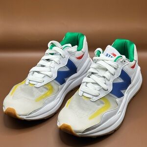 STAUD x New Balance 57/40 in White Blue Quartz